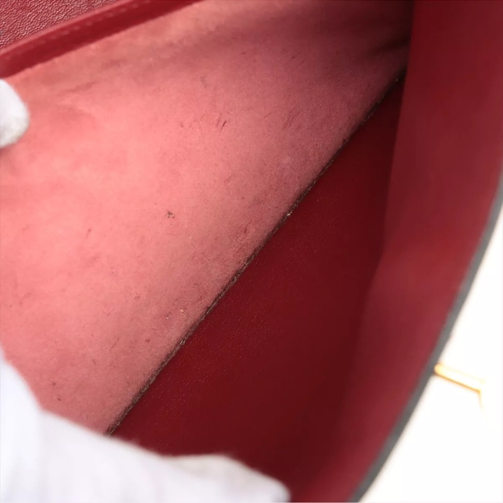 Authentic HERMES Birkin 35 courchevel leather Rouge burgundy - Picture 12 of 14